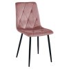 Jedálenská stolička LIBRA - ružová s čiernymi nohami