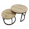 Set okrúhlych kávových stolíkov 70 50cm 2ks Dub sonoma2