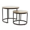 Set okrúhlych kávových stolíkov 70 50cm 2ks Dub sonoma3