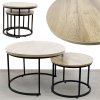 Set okrúhlych kávových stolíkov 70 50cm 2ks Dub sonoma