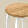 Barová stolička - dub prírodný a biele nohy