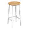 Barová stolička - dub prírodný a biele nohy