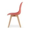 Jedálenská stolička KITO s bukovými nožičkami - červená