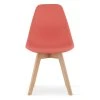 Jedálenská stolička KITO s bukovými nožičkami - červená