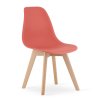 Jedálenská stolička KITO s bukovými nožičkami - červená