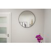 Okrúhle zrkadlo s čiernym rámom 70cm