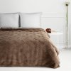 Deka CARO s reliéfnym vzorom v hnedej farbe