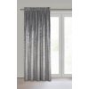 Sivý zamatový záves so striebornou potlačou