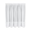 Hotová šifónová záclona ROSES 11 biela na pásku, 150 x 70 cm