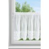 Hotová šifónová záclona ROSES 11 biela na pásku, 150 x 70 cm