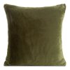Kožušinová dekoračná obliečka na vankúš NINA v olivovej farbe 45 x 45 cm