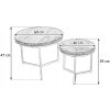 Set okrúhlych kávových stolíkov Industrial 60 40cm 2ks Dub 7