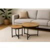 Set okrúhlych kávových stolíkov Industrial 60 40cm 2ks Dub 5