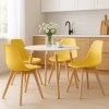 Jedálenská stolička KITO s bukovými nožičkami - horčicová