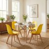Jedálenská stolička KITO s bukovými nožičkami - žltá