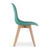 Moderná jedálenská stolička KITO – zelená s bukovými nožičkami