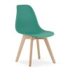 Moderná jedálenská stolička KITO – zelená s bukovými nožičkami