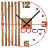 Moderné drevené hodiny LAMELE slim 60cm 3