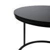 Set okrúhlych 2ks kávových stolíkov 60 40cm 2ks Čierne 5