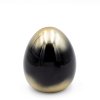 Veľkonočná figúrka vajíčka v čierno-zlatej farbe