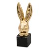 Veľkonočná figúrka zajaca v zlatej a čiernej farbe