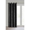 Dekoračný záves VANI so ženilkovou štruktúrou na dekoračných kolieskach v čiernej farbe