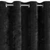 Dekoračný záves VANI so ženilkovou štruktúrou na dekoračných kolieskach v čiernej farbe