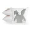 Veľkonočná obliečka na vankúš so zajačikom 45x45cm strieborná