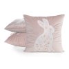 Veľkonočná obliečka na vankúš so zajačikom 45x45cm svetloružová