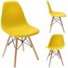 krzeslo EVA skandynawskie plastikowe zolte mebel przod tyl bok