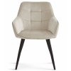 Zamatová jedálenská stolička VARSI – béžová