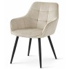 Zamatová jedálenská stolička VARSI – béžová