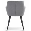 Zamatová jedálenská stolička VARSI – tmavosivá