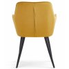 Zamatová jedálenská stolička VARSI – horčicovožltá