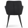 Zamatová jedálenská stolička VARSI – čierna