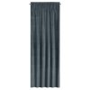 Zamatový záves ANTARA s riasiacou páskou - grafitový