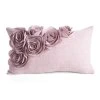Obliečka na vankúš FLORES 7 s aplikáciou ruží - ružová