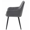 Zamatová jedálenská stolička NANA - tmavosivá
