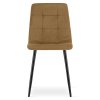 Jedálenská zamatová stolička KARA hnedá - čierne kovové nohy