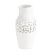 Dekoratívna keramická váza CELIA Ø12x25 cm - krémová