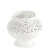 Dekoratívna keramická váza CELIA Ø16x14 cm - krémová