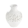 Dekoratívna keramická váza CELIA Ø14x18 cm - krémová