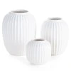 Dekoratívna váza KAJLA Ø17x21 cm - biela