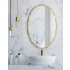 Okrúhle zrkadlo so zlatým rámom Ø60 cm