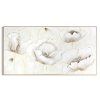 Ručne maľovaný obraz na plátne 72x142 cm – krémový