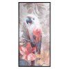 Ručne maľovaný obraz na plátne s rámom 2 - papagáj 50 x 100 cm