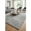 Moderný koberec s geometrickým vzorom VENUS BOHO1 – oceľovosivý