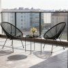 Záhradný set 2 stoličky Acapulco + stolík – čierny 2