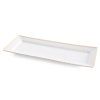 Dekoratívna keramická misa OLIVIA 39 x 15 cm, biela