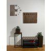 Drevené nástenné hodiny LAMELE 60x60 cm – hnedé 2